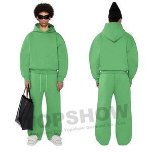 Ensemble survêtement de jogging de haute qualité avec logo personnalisé imprimé en relief, sweat-shirt et pantalon de survêtement pour homme - Product Image 5