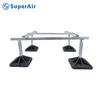 Support de climatisation solaire universel à absorption des vibrations, réglable, à cadre robuste, multi-supports, Big Foot