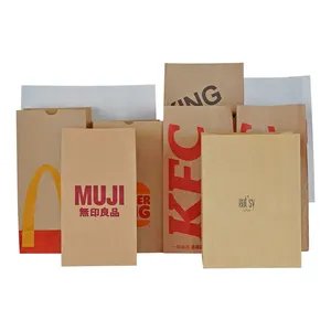 Sacchetto di imballaggio per Popcorn per uso alimentare, Logo personalizzato Stand Up sacchetto di carta Kraft stampato bianco marrone nero rosa