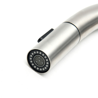 Robinet mélangeur eau chaude et froide SANIPRO 2 fonctions SUS304 avec douchette extractible en acier inoxydable pour évier de cuisine