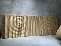 Œuvres d'art paramétriques à grande échelle Sculpture sur bois massif Décoration murale Design d'intérieur 3d pour villas hôtel