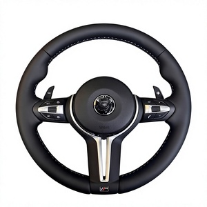 Volant de voiture personnalisé en cuir pleine fleur pour BMW F10 F30 F31 M3 M5 2011, accessoire automobile - Product Image 1
