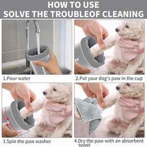 Professional 7-in-1 <b>Dog</b> Paw Cleaner Set for <b>Dogs</b> Cats Includes <b>Portable</b> Paw <b>Washer</b> Bath Brush <b>Dog</b> Toothbrushes Absorbent Towels - Product Image 3