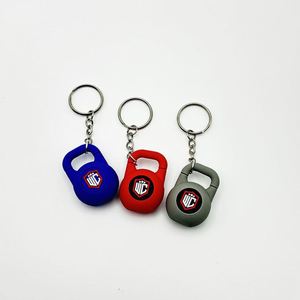 Wholesale <b>Mini</b> Rubber Kettlebell Keychain PVC Fitness Pendant for <b>Backpacks</b> & Gym Bags Sport-Themed Accessories with logo - Product Image 6