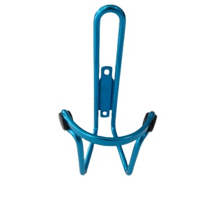 Bande d'aluminium d'oxydation bleue personnalisée en usine Support de bouteille d'eau de flexion Cage Rack vélo de route - Product Image 1