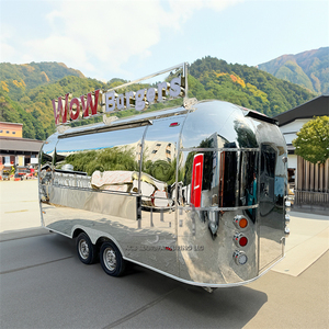 Best Selling Stainless Steel Fiberglass Aluminum Towable Mobile Food Trailer Wheels Snack Food Portable Ice Cream Truck - Product Image 4
