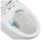 Offre Spéciale : WC en céramique à poser au sol, double chasse, design sans bride, deux pièces, avec siphon en P ou en S, cuvette et siège <span class=keywords><strong>de</strong></span> toilette - Product Image 3