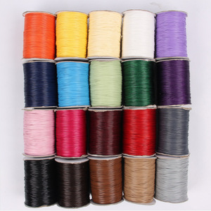 1 mm Korea Cotton Polyester Waxed <b>Rope</b> for Bracelets Bags Garments Shoes Waterproof Waxed Cord <b>Rope</b> - Product Image 1