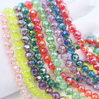 Perles plates rondes en cristal facetté tendance 2mm 3mm 4mm 6mm, perles en verre AB colorées en forme de roue pour la fabrication de bijoux