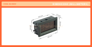 0.56 inch 3 chữ số 2 dây AC30-500V LED hiển thị kỹ thuật số Meter vôn kế kiểm tra chỉ số Monitor Detector AC110V AC220V - Product Image 4