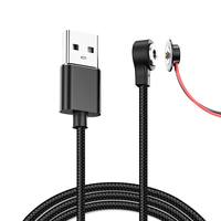 Cable de Carga Rápida USB Circular de 2 Pines, 5V 2A, Macho y Hembra, 12V 2A, Conector Pogo Magnético para Prendas con Calefacción