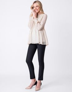 Vente en gros Vêtements <span class=keywords><strong>de</strong></span> maternité plissés pour femmes Hauts <span class=keywords><strong>chemisier</strong></span> <span class=keywords><strong>de</strong></span> maternité blancs - Product Image 3