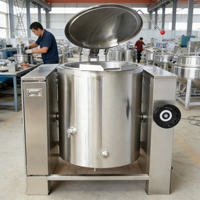 Chaudière industrielle inclinable à double enveloppe de 100 à 500 litres |   Machine à Cuisiner les Grains de Maïs |   Marmite de Cuisson Commerciale pour Usine Alimentaire