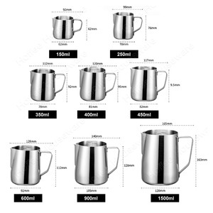 Strumento per <span class=keywords><strong>caffè</strong></span> Espresso multiplo personalizzato per <span class=keywords><strong>caffè</strong></span> e Latte Art tazza <span class=keywords><strong>fumante</strong></span> 304 acciaio inossidabile portatile per schiumare Latte brocca - Product Image 2