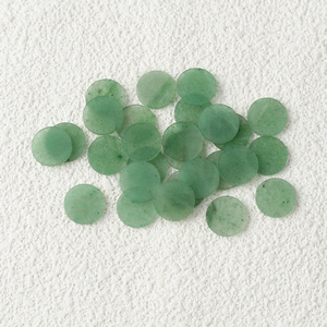 Pièces rondes en aventurine verte naturelle sur mesure, cabochon, supportant la personnalisation des bijoux, fournisseur de pierres précieuses, aventurine. - Product Image 2