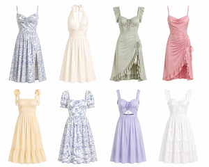 Robes d'été flatteuses pour femmes grandes tailles, assortiment aléatoire de plusieurs tons, vente en gros, lots combinés en conteneur - Product Image 1