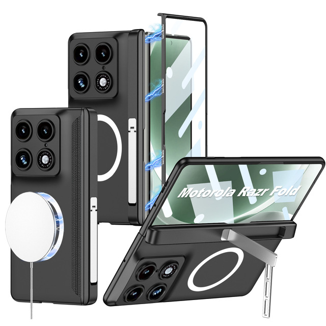 Magnet Shockproof Hard PC Protective Kickstand Holder Phone Case for Motorola Moto Razr Fold