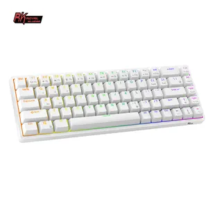 Real Kludge RK837 RK G68 Hotswap Usb 68 clave juegos Rgb computadora Teclado mecánico Gateron Mac