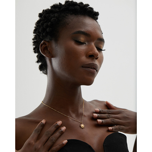 JINYOU 861 Collana con Ciondolo a Forma di Girasole, Tendenza Moda, Semplice, Placcata in <span class=keywords><strong>Oro</strong></span>, in Acciaio Inossidabile 316, Impermeabile - Product Image 2
