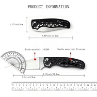 Couteau pliant en titane, lame en acier inoxydable 14C28N, couteau de poche pliant EDC, vente en gros, léger, durable, compact
