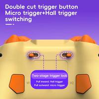 Manette de jeu sans fil Turbo 6 axes Bluetooth pour Switch/Android/iOS/PC, joystick à effet Hall, double déclencheur, manette de jeu