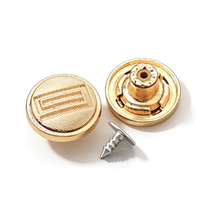 Golden Plating Custom Jeans <b>Buttons</b> and Rivets Zamac Custom Brand Logo Pattern Jacket Metal <b>button</b> for Jeans Denim Clothing - Product Image 5