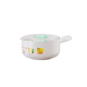 Round Plastic Food Storage Bowls With Lid And Handle 280Ml 550Ml 780Ml Cartoon Design Household Use - Product Image 2