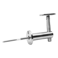 Support mural réglable en acier inoxydable SS304/316L pour balustrades et rampes en verre sans cadre, système de balustrade d'escalier