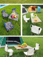 Table de pique-nique pliante portable et légère au design moderne pour les excursions de camping, les barbecues en plein air et le mobilier d'extérieur