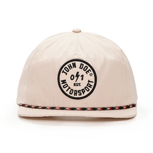 Gorras de Béisbol Personalizadas de 5 Paneles con Bordado de Logotipo, Gorras de Nylon con Cierre a Presión y Cuerda - Product Image 2