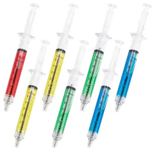 Personalized Plastic Pen Novelty Injection Needle Pen Promotion Fancy Syringe Plastic Pen