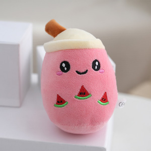 12CM taza de té de la leche colgante muñeco de peluche Boba juguetes llavero niños regalo lindo peluche muñecas al por mayor - Product Image 2