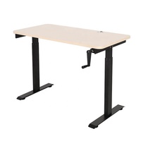 Grand rehausseur de bureau Table assise et debout Manivelle manuelle Cadre de pieds de bureau réglable en hauteur