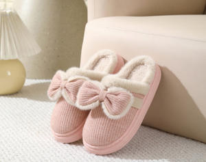 Pantuflas de Algodón Cálidas para Interiores, Otoño e Invierno, con Lazo, Antideslizantes, para Parejas - Product Image 6