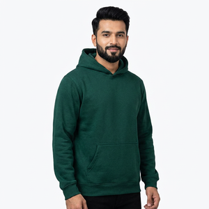เสื้อฮู้ดดี้สไตล์วินเทจสปอร์ตแวร์สำหรับผู้ชายและผู้หญิง ผ้าฝ้าย 100% ลายเรียบ สไตล์พิคเคิล  รับผลิตแบบ OEM - Product Image 1