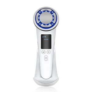 3 Colors Led Light Therapy Hot Cold Micro Current EMS Instrument At Home 2022 Time Master Skin Clean Facelift Beauty Device