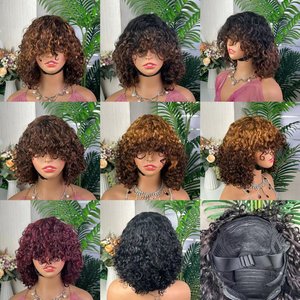 Peluca con flequillo SDD Water Curl 100% cabello humano - Product Image 2