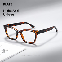 Monture de lunettes vintage en acétate couleur écaille de tortue pour femme, monture optique œil de chat, monture de lunettes de vue de haute qualité