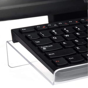 Tastaturständer, Desktop-Computer-Ständer aus klarem Acryl, PC-Mausablage, verstellbarer Schreibtischlift, neigbarer Halter, Plattformen, Füße, Display - Product Image 1