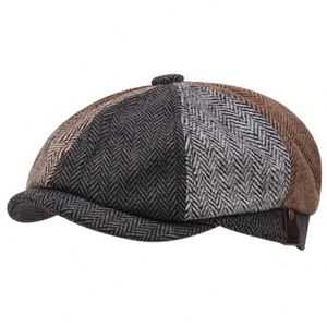 Vente en gros Herringbone 8 Panel Newsboy Cap pour hommes - Product Image 1