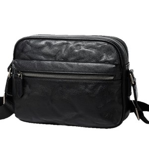 Men's Leather Shoulder <b>Bag</b> Black Durable Casual Commuter Crossbody <b>Bag</b> - Product Image 5