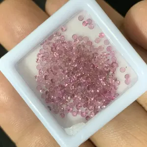Piedras sueltas facetadas pequeñas, gemas sueltas calibradas, turmalina Natural rosa