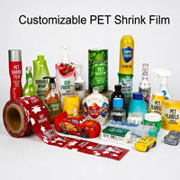 Film rétractable en PET de qualité alimentaire certifié ISO, thermorétractable pour l'emballage de boissons/liquides, personnalisable