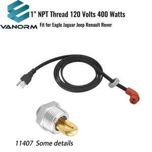 <span class=keywords><strong>Calentador</strong></span> <span class=keywords><strong>de</strong></span> Inmersión para Bloque <span class=keywords><strong>de</strong></span> Motor Vanorm 11407 con Adaptador <span class=keywords><strong>de</strong></span> Cobre <span class=keywords><strong>de</strong></span> Rosca NPT <span class=keywords><strong>de</strong></span> 1 Pulgada, <span class=keywords><strong>Calentador</strong></span> <span class=keywords><strong>de</strong></span> Resistencia <span class=keywords><strong>de</strong></span> 120V 400W - Product Image 4