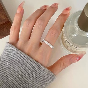 Sterling Silver Beaded <b>Open</b> <b>Ring</b> S925 Minimalist Ball Shape Unisex Fashion Jewelry Gift - Product Image 4