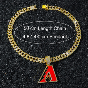 สร้อยคอจี้รูปตัวอักษร A สีแดง ดีไซน์ล้ำสมัย ขายดี สไตล์ฮิปฮอปสุดเทรนดี้ สร้อยคอผู้ชาย เครื่องประดับแฟชั่น ขายส่ง - Product Image 5