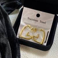 Aros Finos de Moda MW, Aros de Acero Inoxidable Chapados en Oro de 18k con Geometría Irregular y Estilo Minimalista, Venta al por Mayor