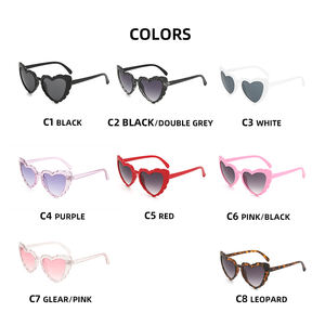 TWOOO 10788 ファッションキュートガールパーティーグラス トレンドのハート型メガネ UVカット バレンタインギフトセット - Product Image 3