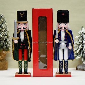 Cascanueces <span class=keywords><strong>de</strong></span> Madera Tallado a Mano, Adorno Navideño <span class=keywords><strong>de</strong></span> Nogal Sólido, Muñeco Cascanueces para Interiores, <span class=keywords><strong>Regalo</strong></span>, Venta al por Mayor <span class=keywords><strong>de</strong></span> Fábrica, OEM - Product Image 2