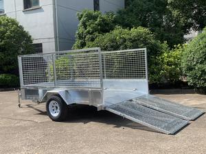 Axe unique soudé sur 750kg <span class=keywords><strong>Cage</strong></span> amovible rampe arrière tondeuse usine voiture remorque - Product Image 4